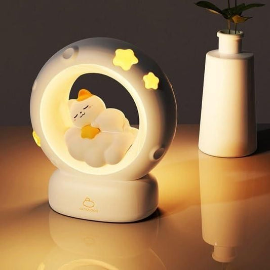 Moon LED Night Lamp with 3 Brightness Modes & Touch Control